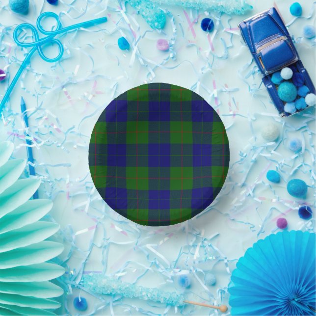 Bols En Carton Barclay tartan bleu vert plaid (Fête)