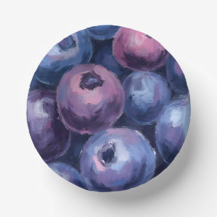 Bols En Carton Beaux Bleuets Peinture de Fruits