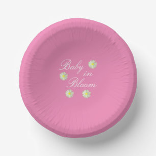Bols En Carton Bébé dans le Baby shower en fleur