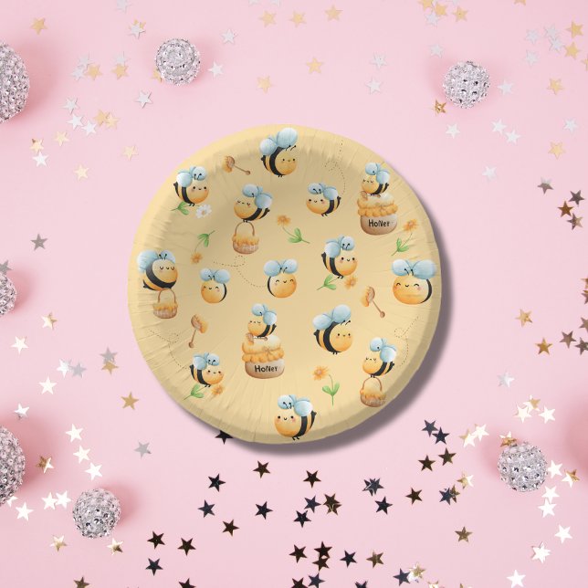 Bols En Carton Beehive Bees and Honey First Bee Them Anniversaire (Créateur téléchargé)