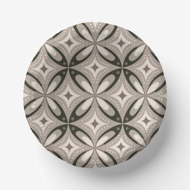 Bols En Carton Beige and Brown Retro circular shapes (Recto)