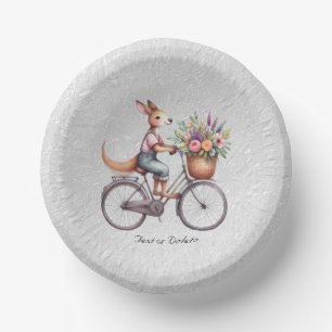 Bols En Carton Bicyclette florale Kangaroo papier Bowl