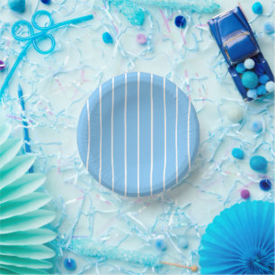 Bols En Carton Bleu rayé