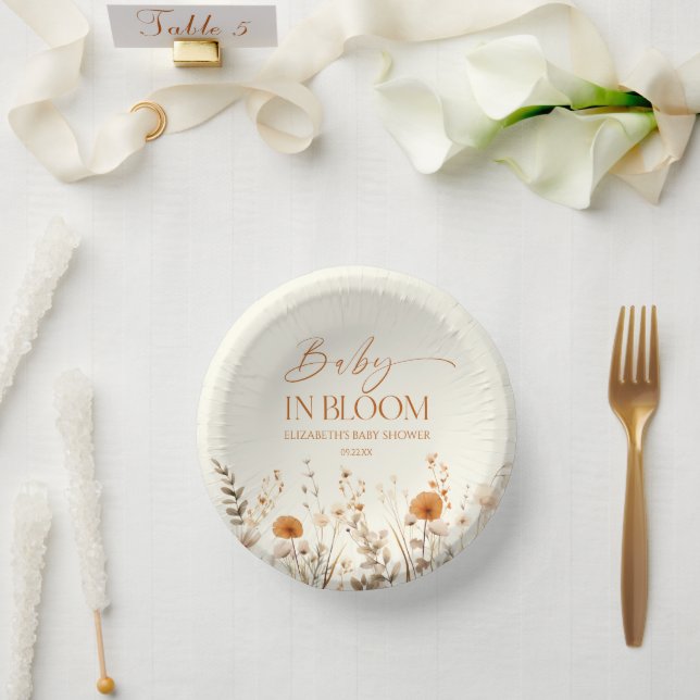 Bols En Carton Boho Baby In Bloom Baby shower Fleur sauvage (Mariage)