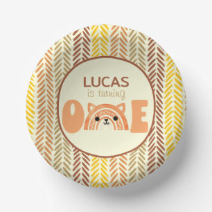 Bols En Carton Boho Rainbow Woodland Fox Premier anniversaire