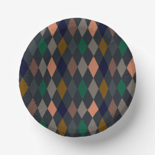 Bols En Carton Bois foncé Harlequin Diamants