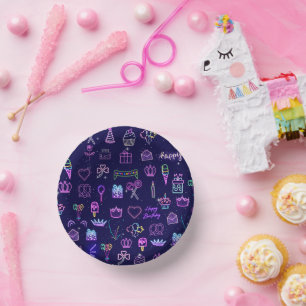 Bols En Carton Bol à thème fête d'anniversaire de princesse Bol