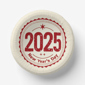 Bols En Carton Bol de papier du jour de l'an 2025