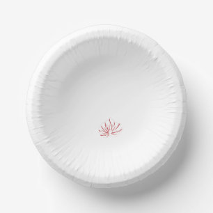 Bols En Carton Bol en papier floral pour fête   Vaisselle rouge é
