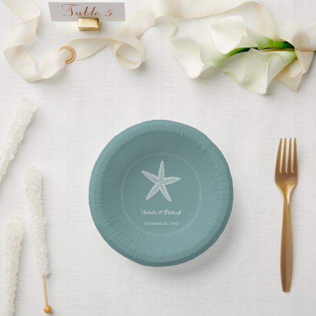 Bols En Carton Bol en papier Mariage turquoise Starfish (Mariage)