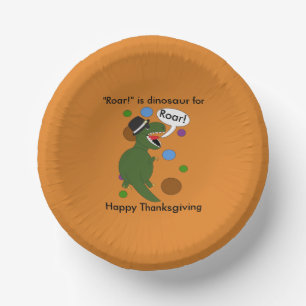 Bols En Carton Bon thanksgiving Roar Dinosaur mignon Personnalise