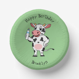 Bols En Carton Bonne vache avec dessin animé de biberon