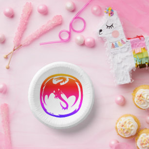Bols En Carton Boules en papier blanc Neon Dragon