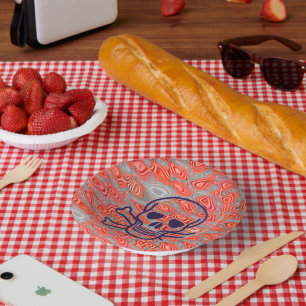 Bols En Carton Boules en papier crâne de lave