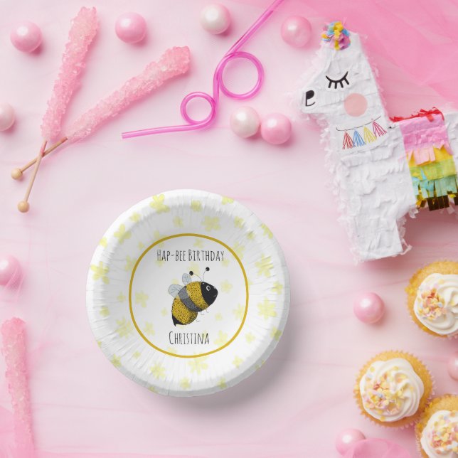 Bols En Carton Bumblebee mignonne Jaune et Noir | Anniversaire de (Fête)