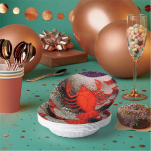 Bols En Carton Cancer le crabe signe zodiaque fête d'anniversaire