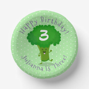 Bols En Carton Caricature de brocoli dansant Cute kawaii