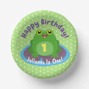 Bols En Carton Caricature de grenouille verte kawaii joyeux