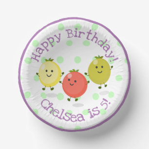 Bols En Carton Caricature des amis de tomates cerises mûres