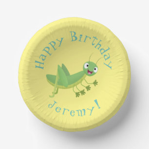 Bols En Carton Caricature d'une pâtisserie joyeux verte