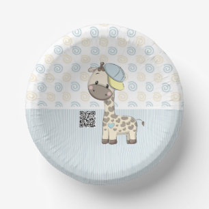 Bols En Carton Cartoon personnalisé bébé garçon Giraffe Papier Bo