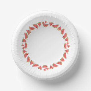 Bols En Carton Cercle de pièces de pastèque