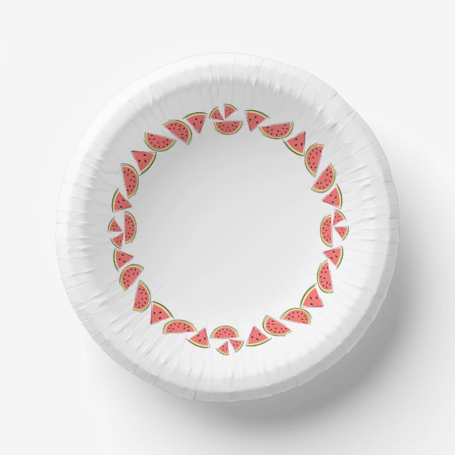 Bols En Carton Cercle de pièces de pastèque (Recto)
