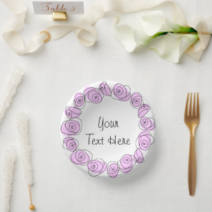 Bols En Carton Cercle Lilac rose