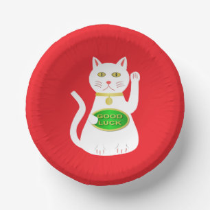 Bols En Carton Chat Oriental Lucky Nouvel An chinois