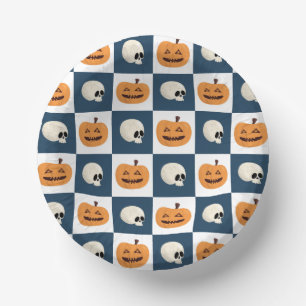 Bols En Carton Checks de Skulls et Pumkins