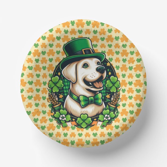 Bols En Carton Chien mignon de la Saint Patrick (Recto)