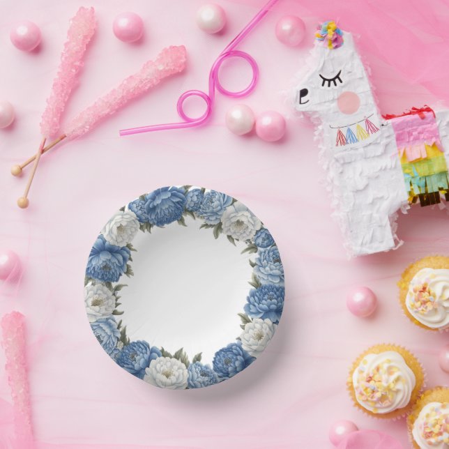 Bols En Carton Chinoiserie moderne tendance en porcelaine bleue e (Fête)