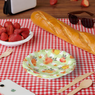 Bols En Carton Citrouille Thanksgiving En vichy vert