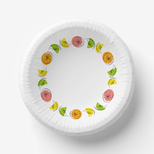 Bols En Carton Citrus multi-cercles (Recto)