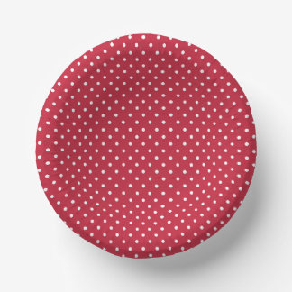Bols En Carton Classic Polka Dot White - Cherry Red