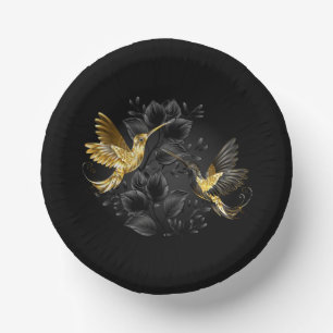Bols En Carton Colibri noir et or