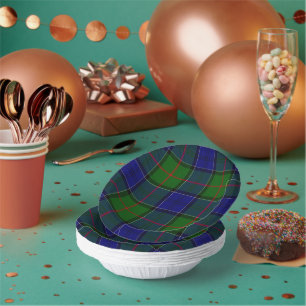 Bols En Carton Colquhoun tartan bleu vert plaid