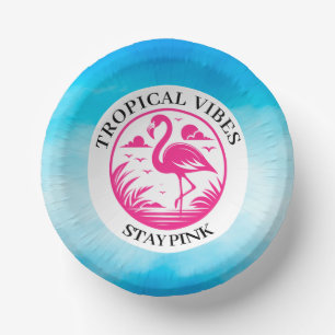 Bols En Carton Conception de cercle d'été flamant rose-68730