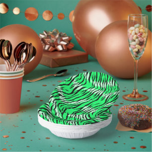 Bols En Carton Conception de motif de peau d'animal Tigre vert 