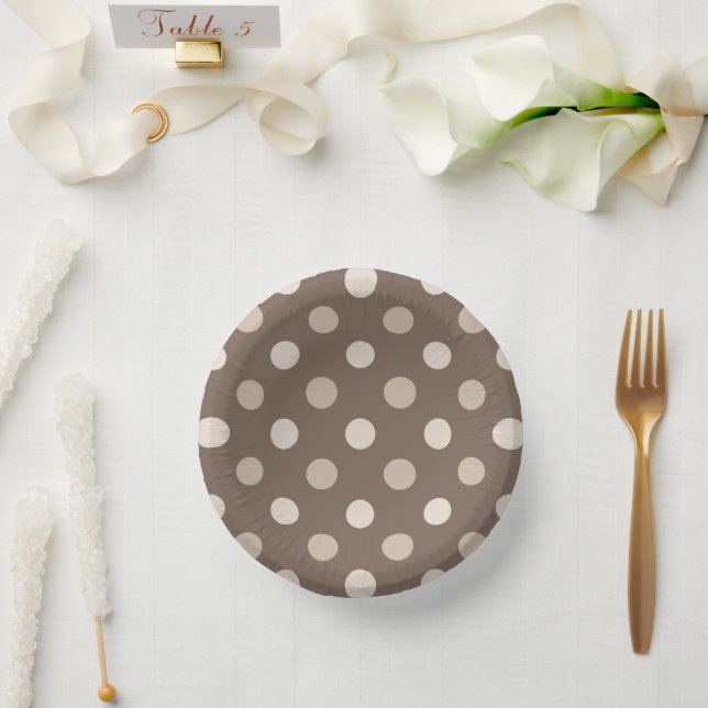 Bols En Carton Conception de points marrons neutres de la Terre  (Mariage)