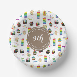 Bols En Carton Couleur Rainbow Cake Sprinkles Anniversaire