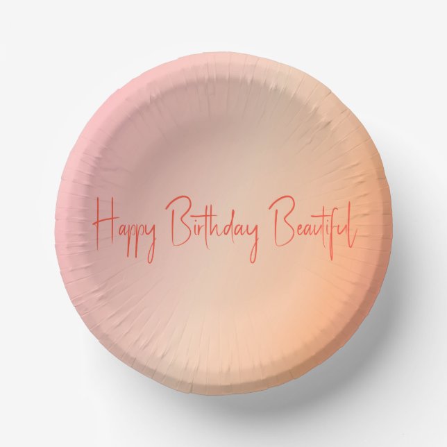 Bols En Carton Couleur rose pastel (Recto)