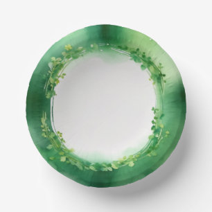 Bols En Carton Courbe d'aquarelle verte de la Saint-Patrick