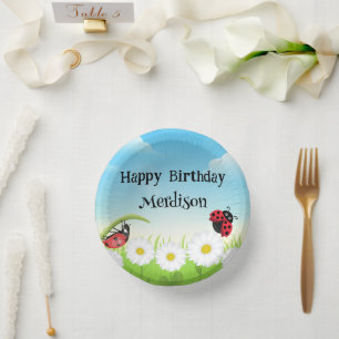 Bols En Carton Coute Polka point Ladybug Daisy Flower fête d'anni