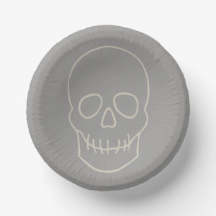 Bols En Carton Crâne - Gris fantôme et os