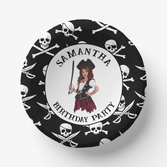 Bols En Carton Crânes de fille pirate (Recto)