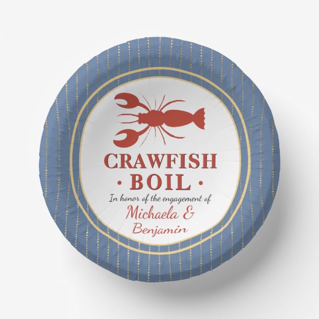 Bols En Carton Crawfish Boil Couples de douche (Recto)