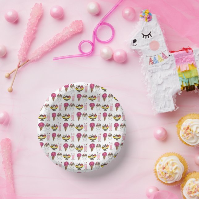 Bols En Carton Crème glacée Social Banane Fractionné Sundae Cone  (Fête)