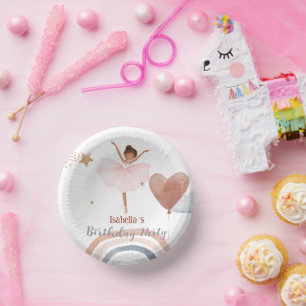 Bols En Carton Cute Ballet afro Balloon Anniversaire filles fête