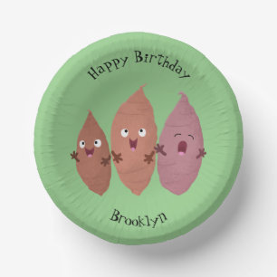 Bols En Carton Cute chantant des patates douces caricaturales lég